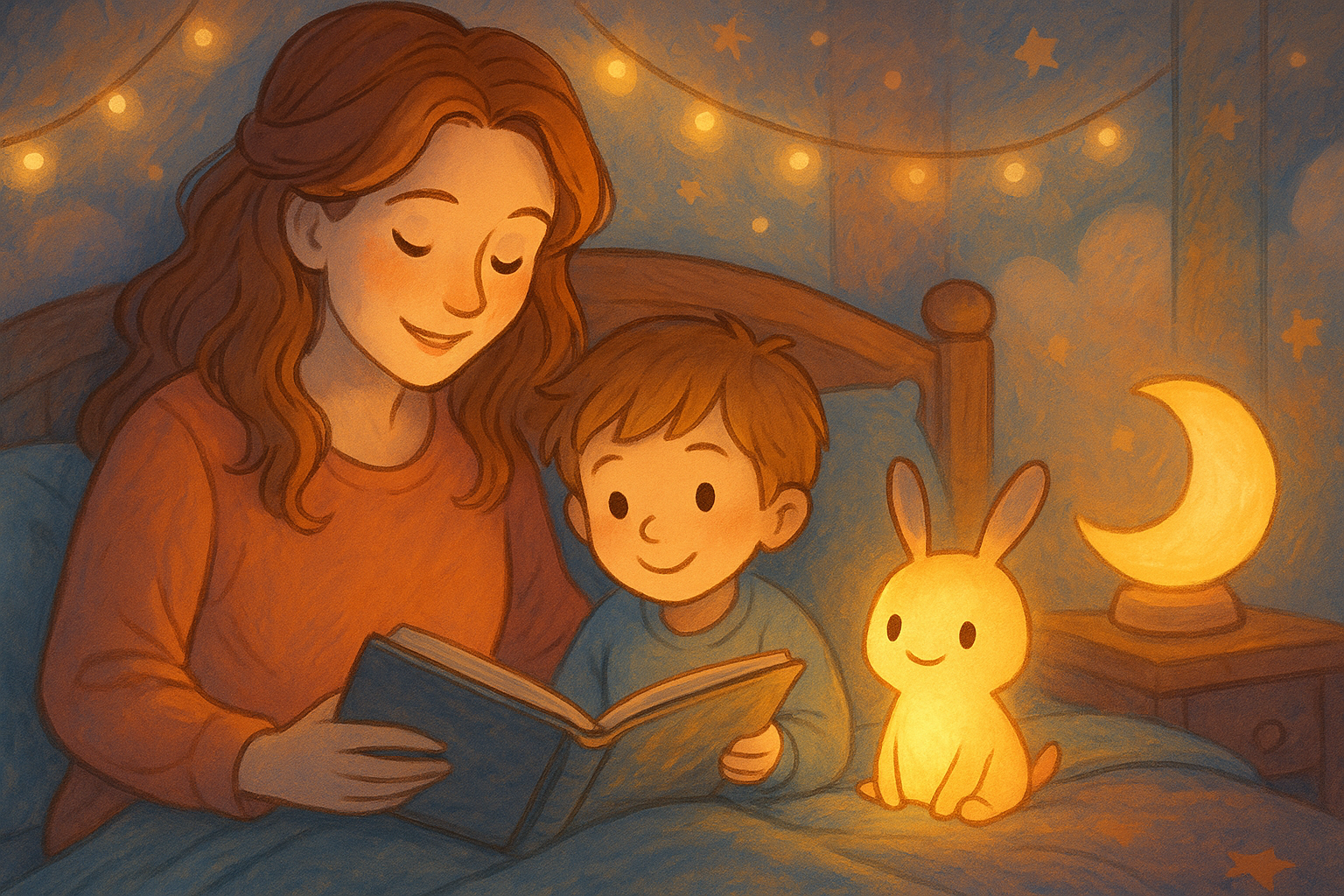 Illustration d'enfant et ses parents lisant jagolipette